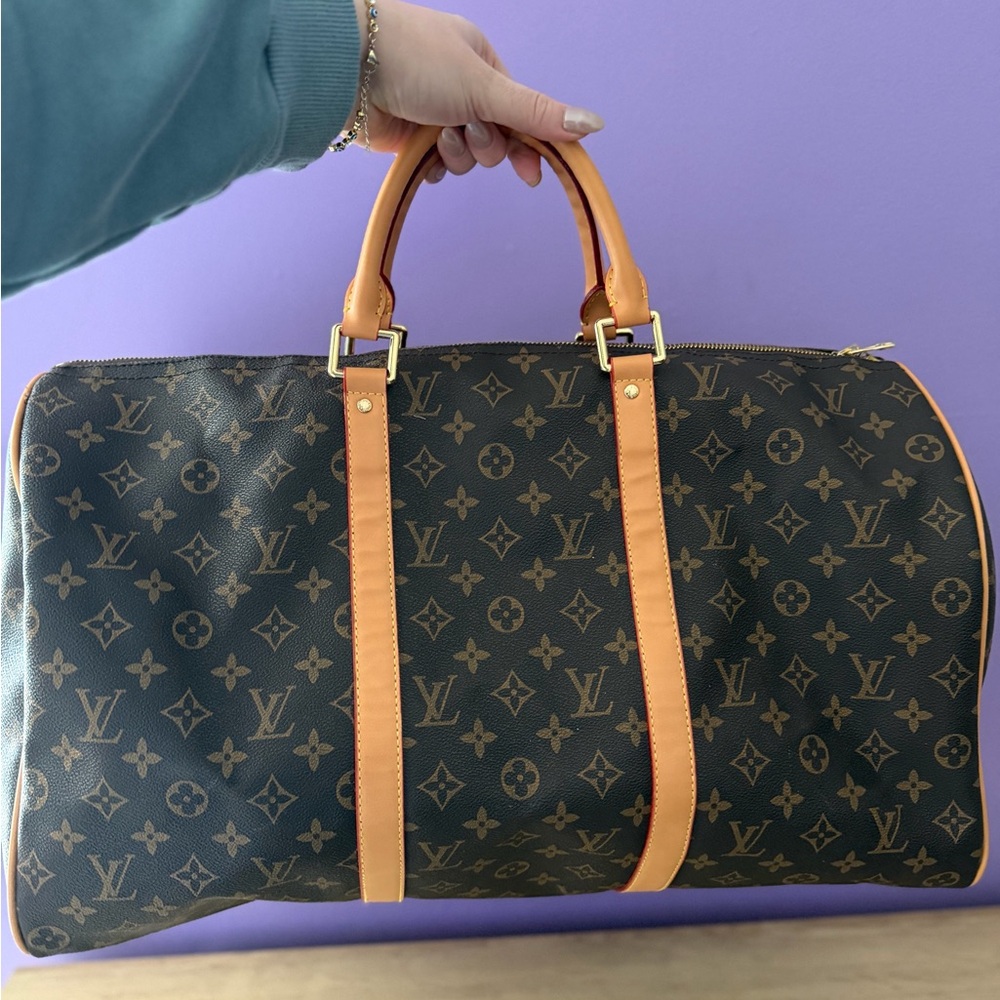 Louis Vuitton monogram keepall bandoulière travel bag - Picture 2 of 16